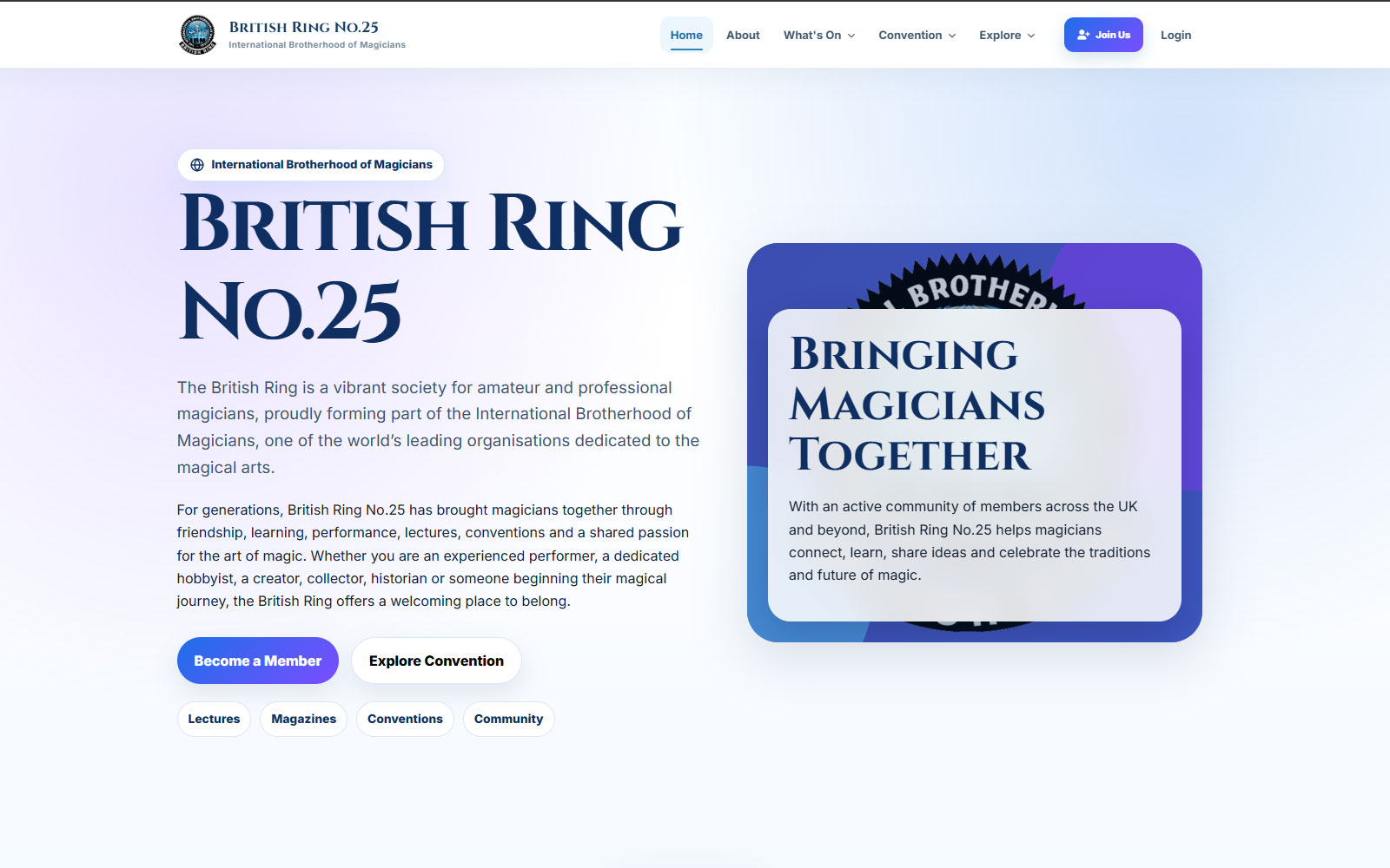 IBM British Ring No.25 membership platform